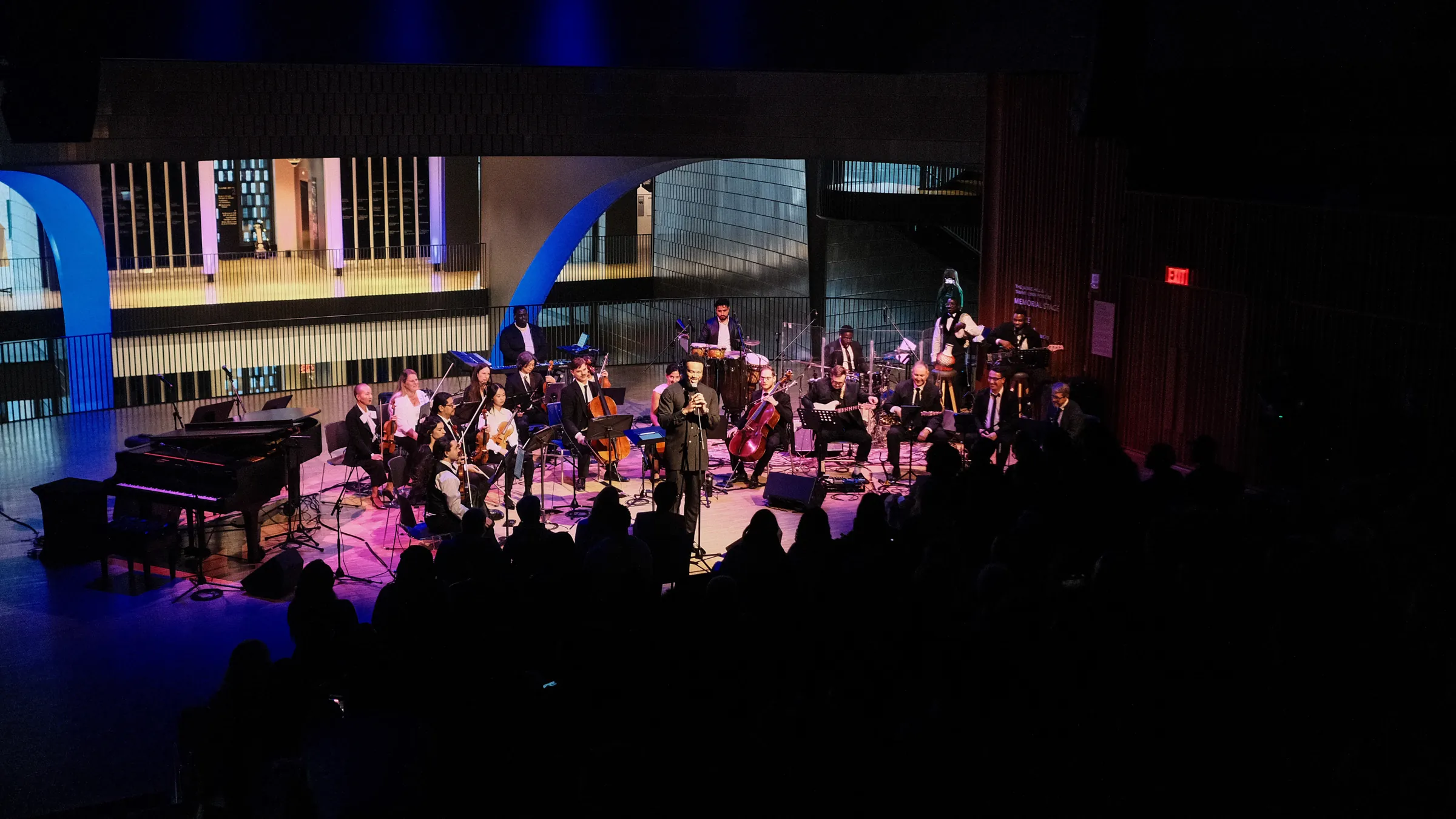The full Gbèdu orchestra and a sold-out audience at Studio Bell, September 2026